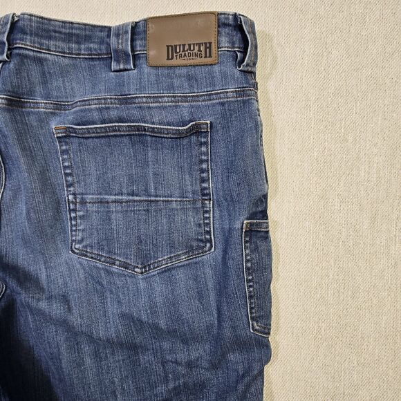 Duluth Flex Ballroom Jeans Relaxed Fit Men 42 x 31  Blue Mid-Rise 6 Pockets - Picture 3 of 12